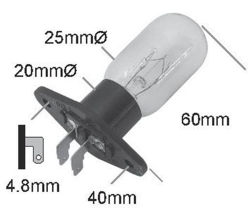Ampoule four à micro-ondes Panasonic Sharp E610T5D00BP